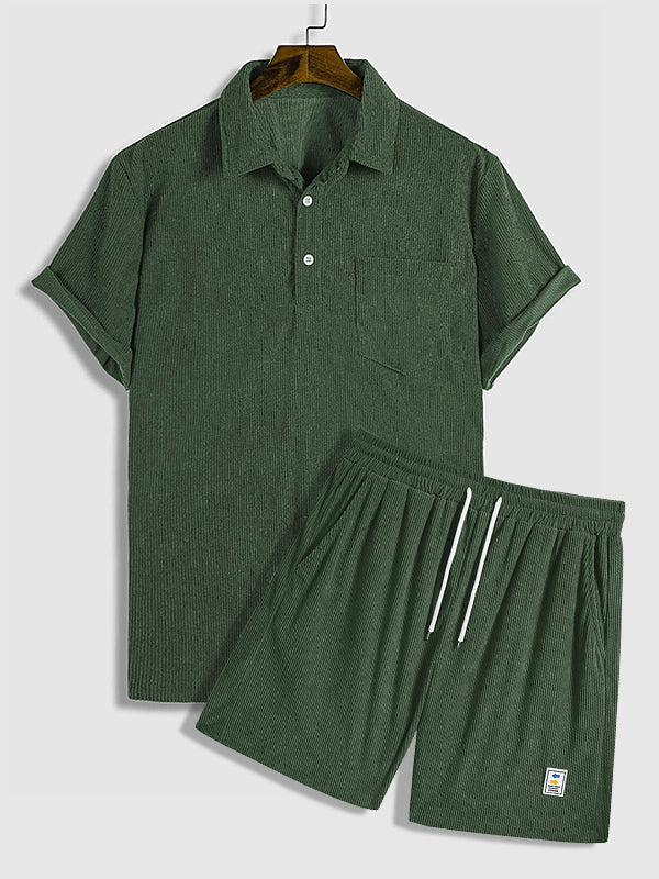 Troy | Cordhemd + Shorts Sæt