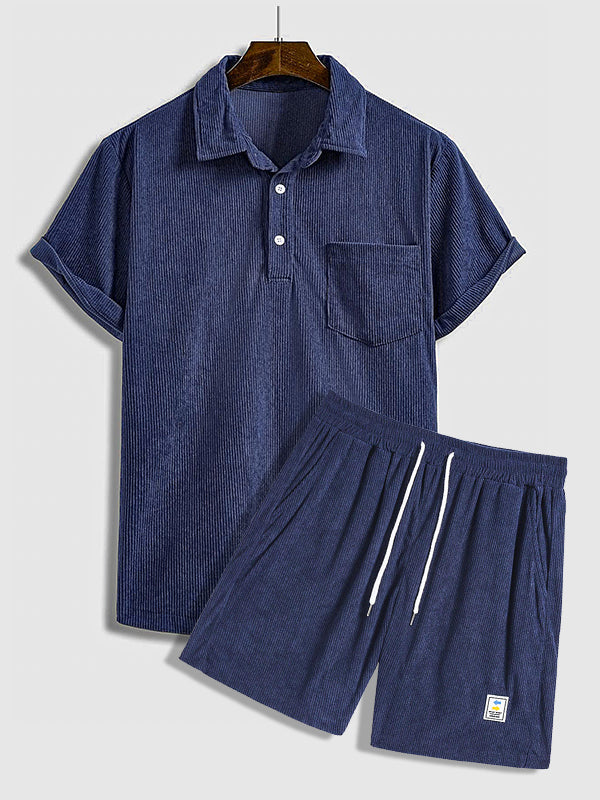 Troy | Cordhemd + Shorts Sæt