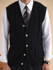 Herre Kabelstrik Uldmix Vest