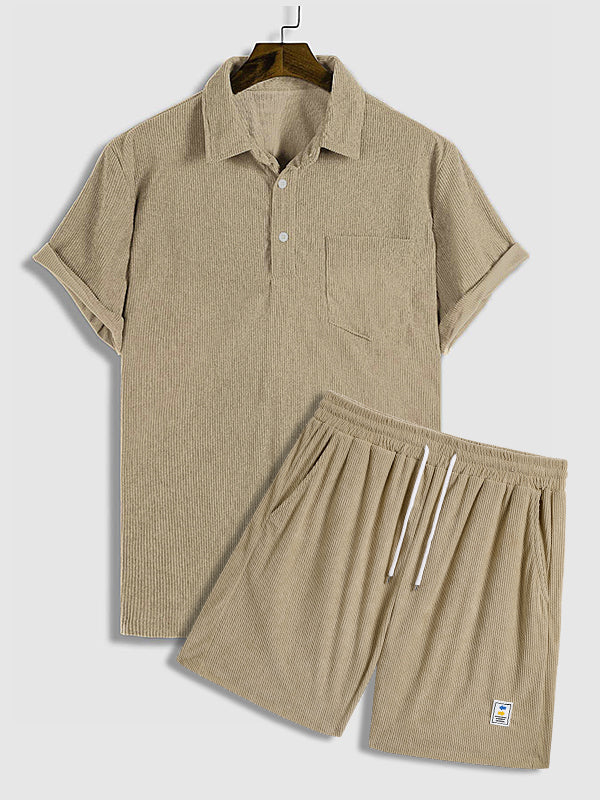 Troy | Cordhemd + Shorts Sæt