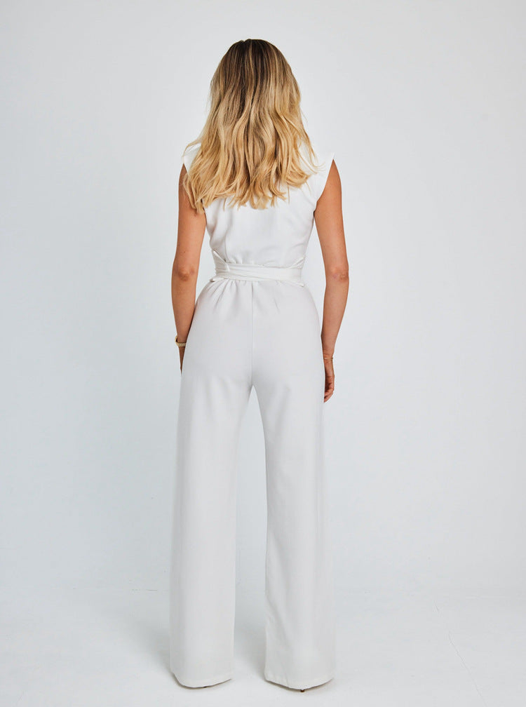 LINA | Stilfuld Jumpsuit med Bælte til det Perfekte Udseende
