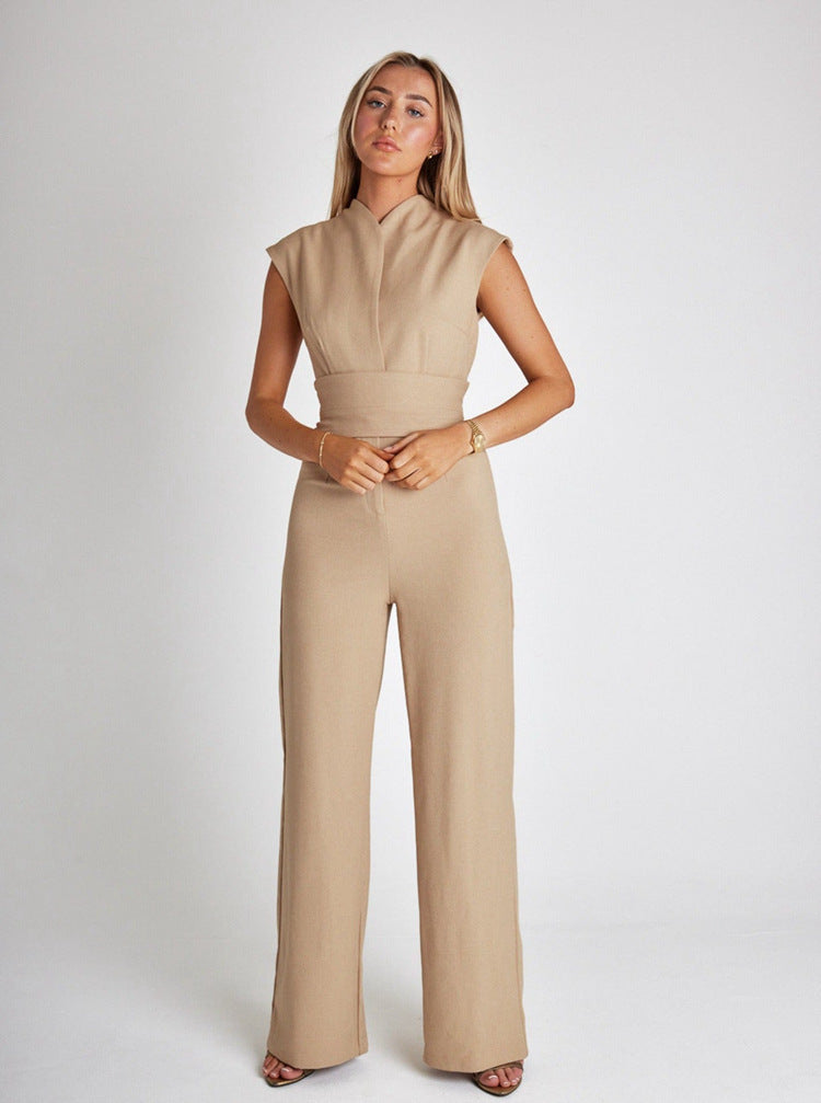 LINA | Stilfuld Jumpsuit med Bælte til det Perfekte Udseende