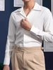 Knitterfrit herreshirt med Cuban-krave