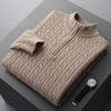 Louis | Cashmere Strikjakke med Halv Lynlås