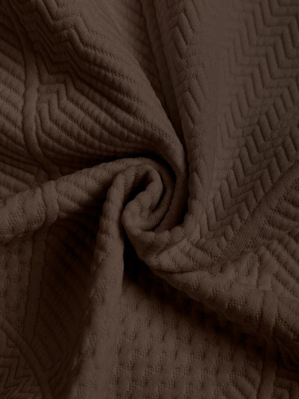 Geo | Jacquard 2-delt sæt i kaffe