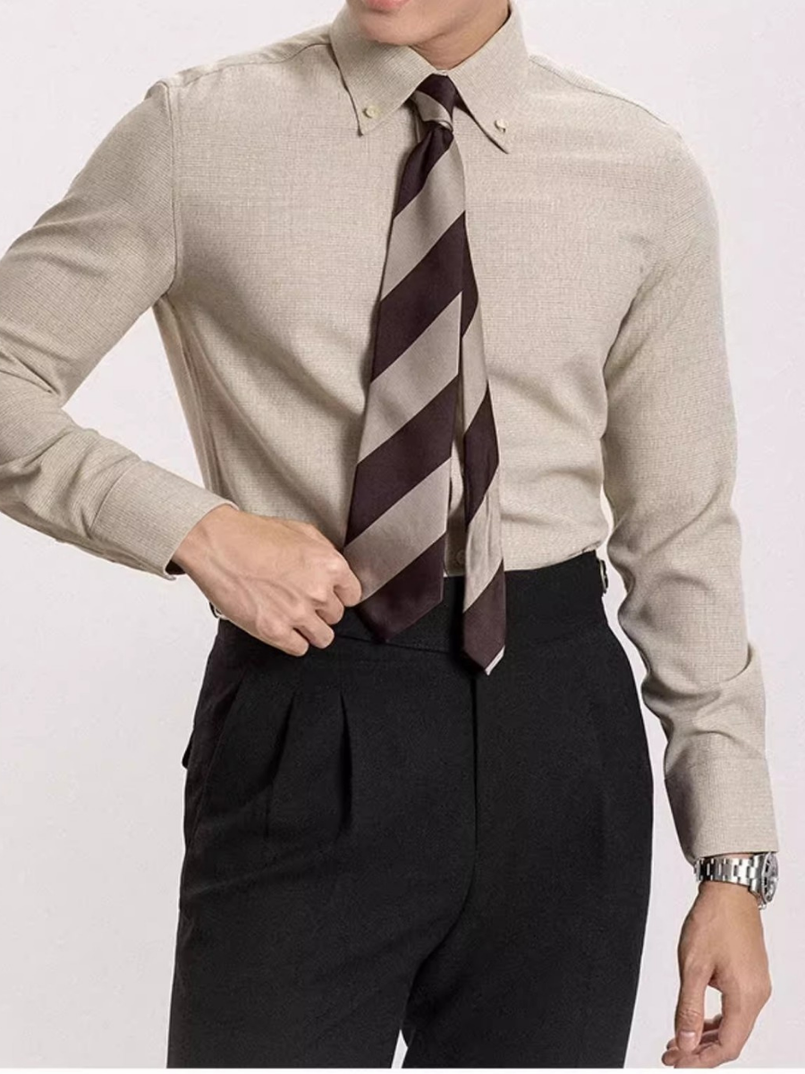 Business Casual Skjorte med Ternet Mønster