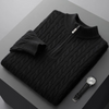 Louis | Cashmere Strikjakke med Halv Lynlås