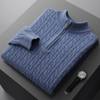 Louis | Cashmere Strikjakke med Halv Lynlås