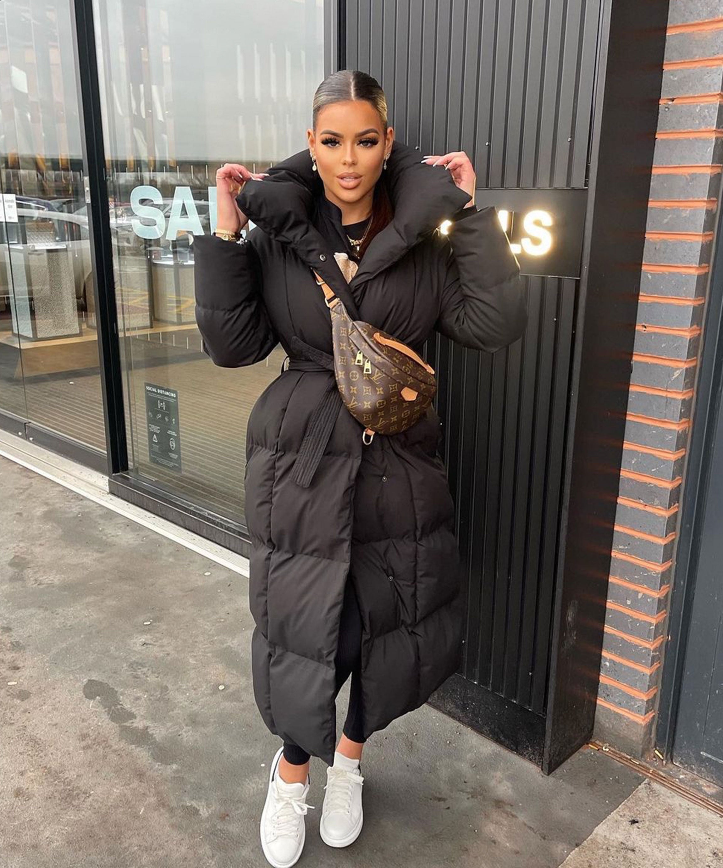 Leigh | Overdimensioneret Parka i Sort
