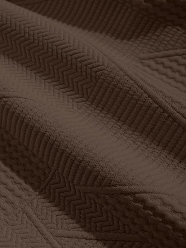 Geo | Jacquard 2-delt sæt i kaffe