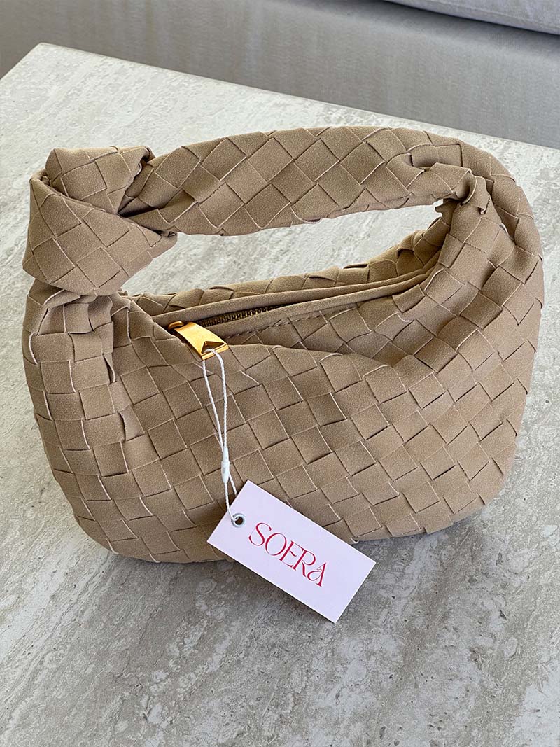 Mini-Suede Vævet Taske
