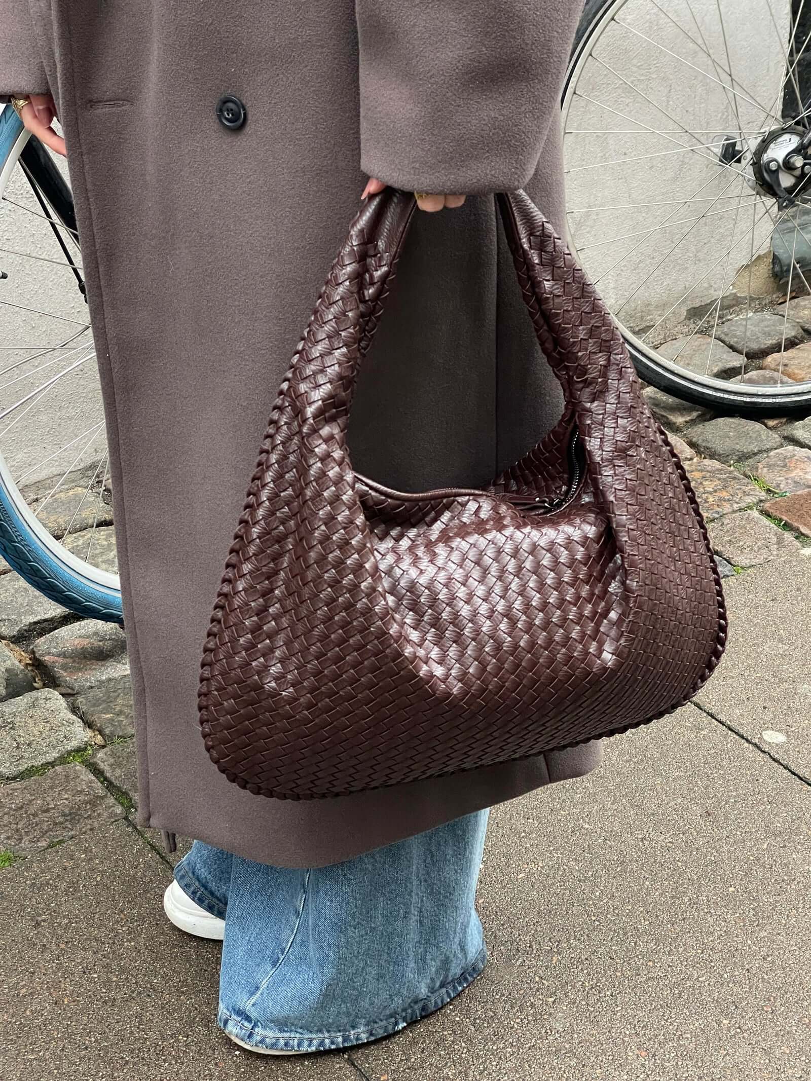 Vævet Oversized Skuldertaske