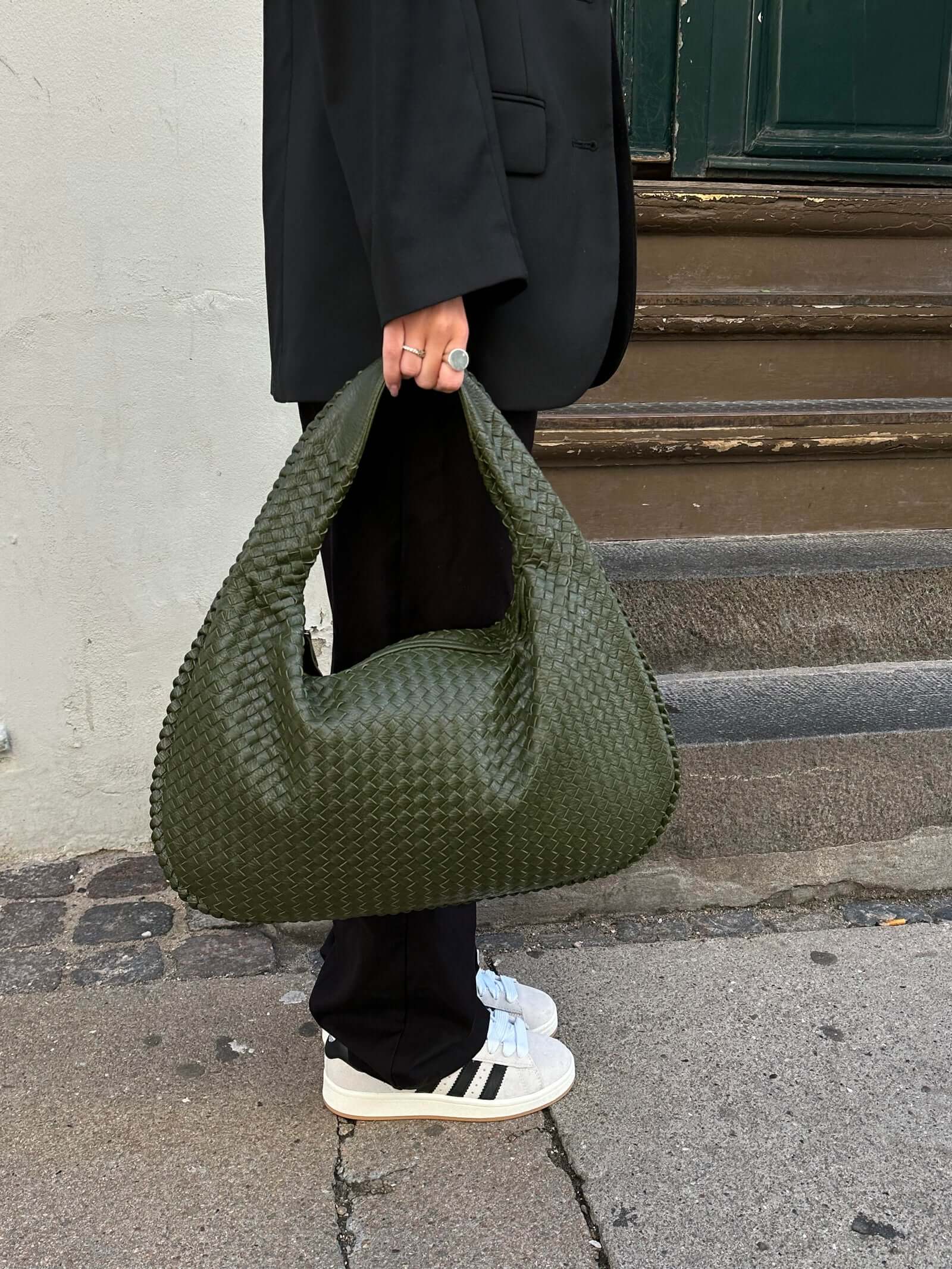 Vævet Oversized Skuldertaske