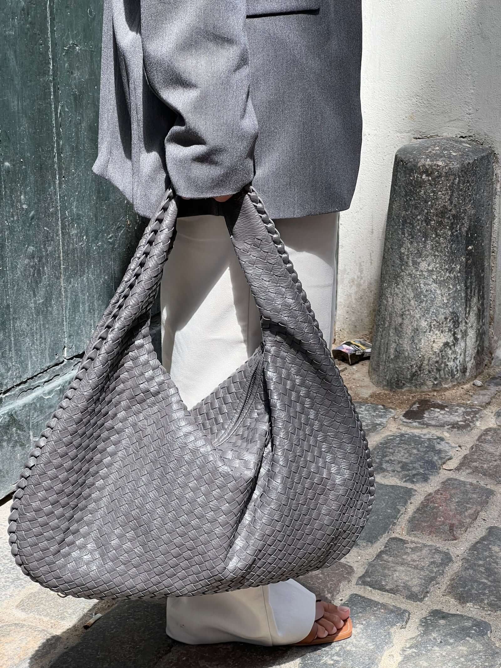 Vævet Oversized Skuldertaske