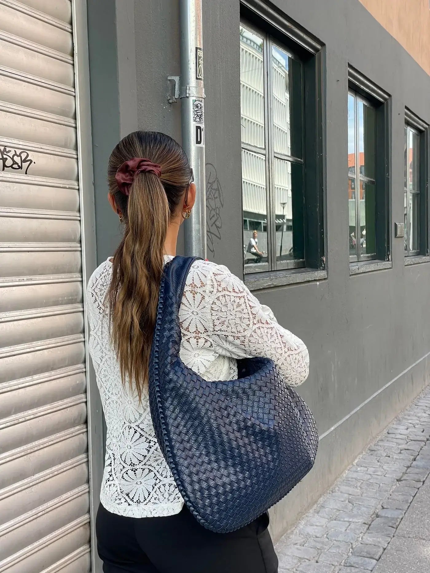 Vævet Oversized Skuldertaske