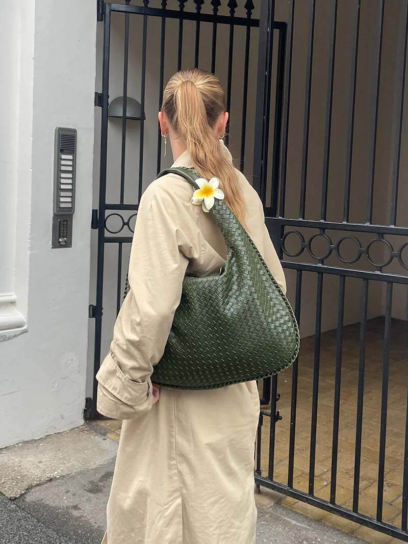 Vævet Oversized Skuldertaske