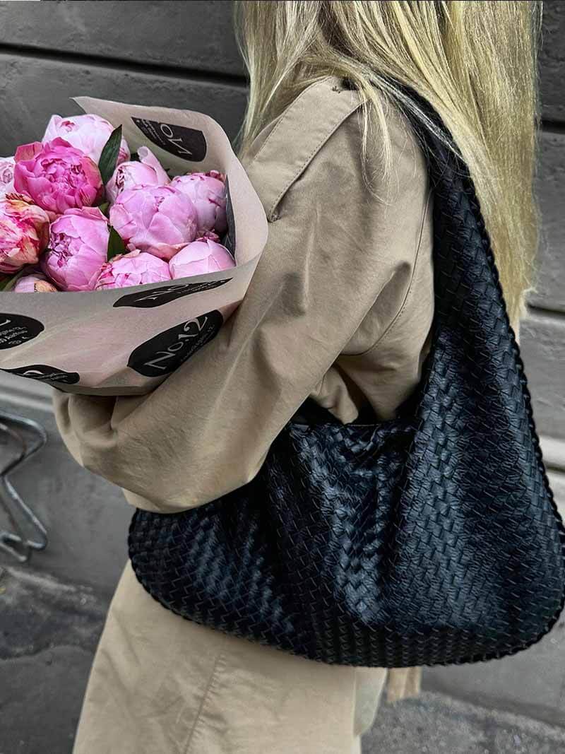 Vævet Oversized Skuldertaske