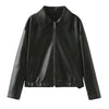 SCARLET | Stilvolle Bordeauxrote Vintage-Lederjacke mit Reißverschluss