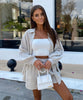 Faye | Oversize Musselinbluse i Beige