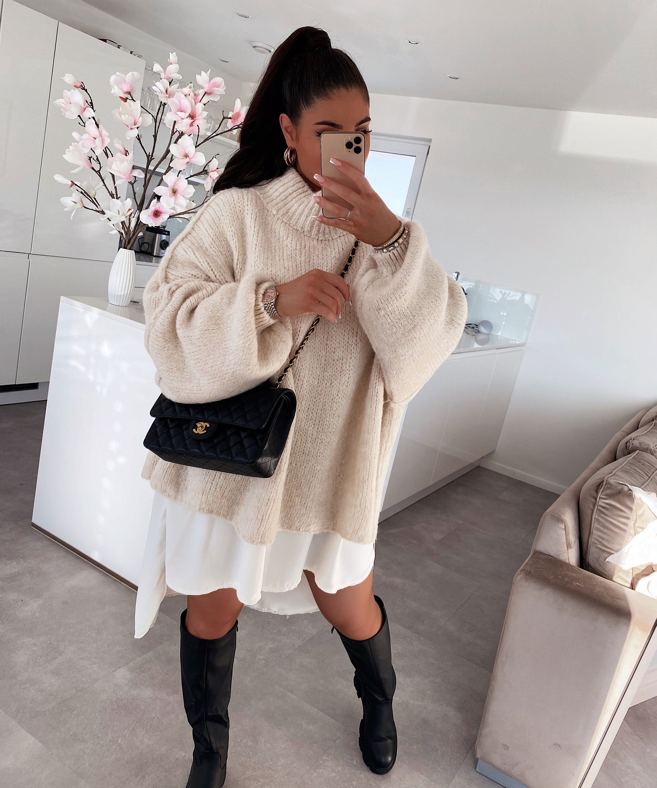 Natalie | Oversized Sweater Beige