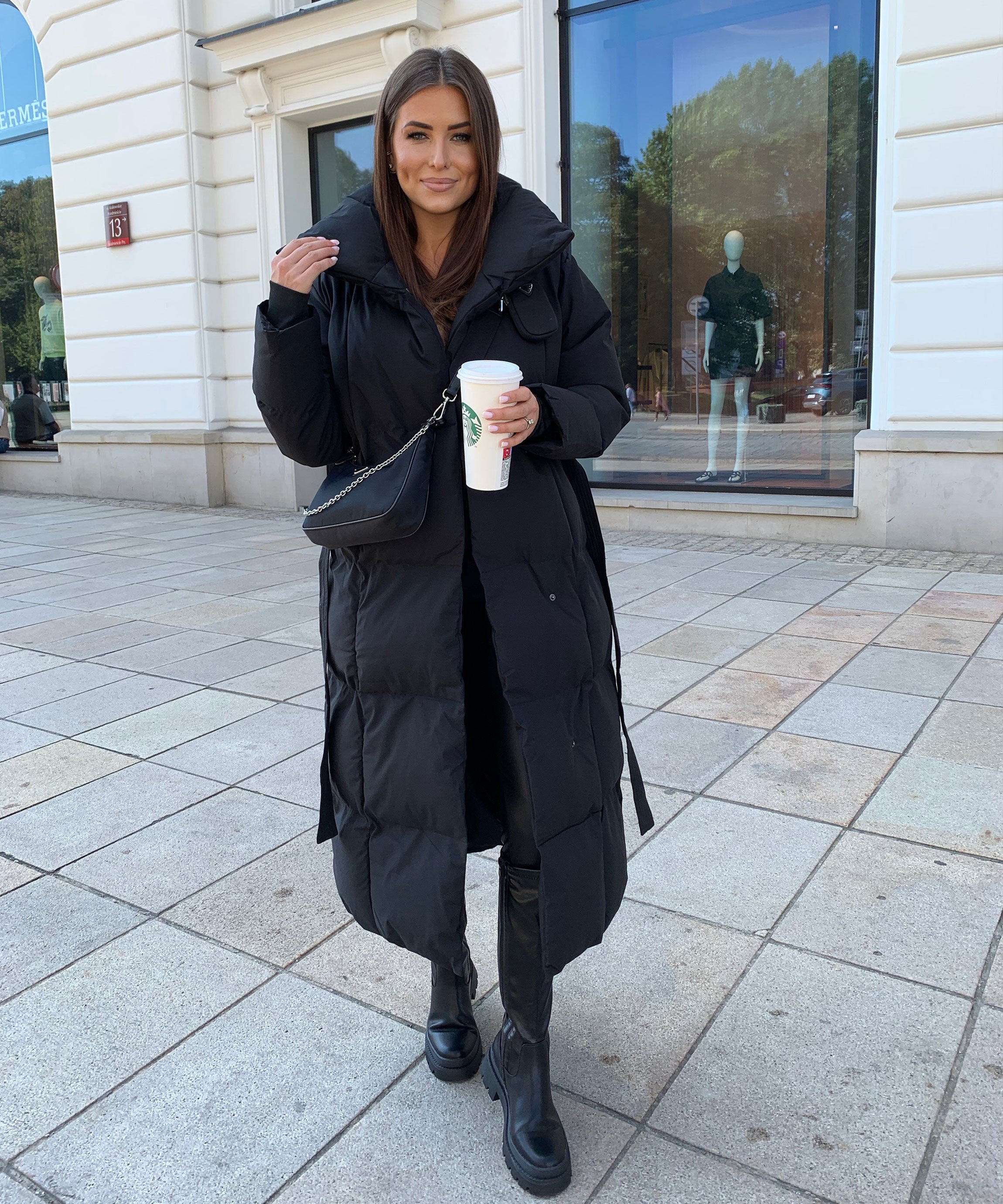 Leigh | Overdimensioneret Parka i Sort