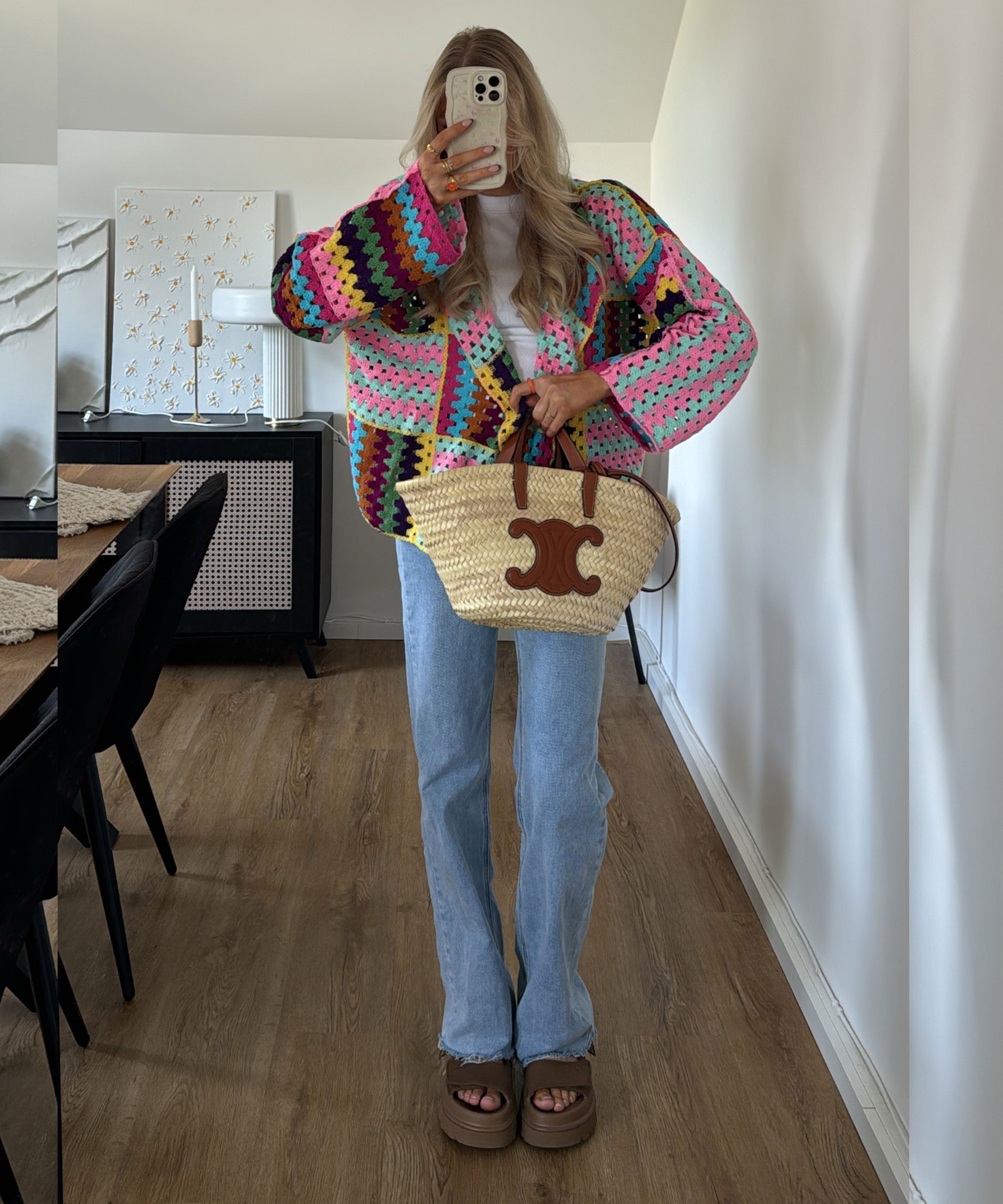 Kyra | Farverig Strikjakke