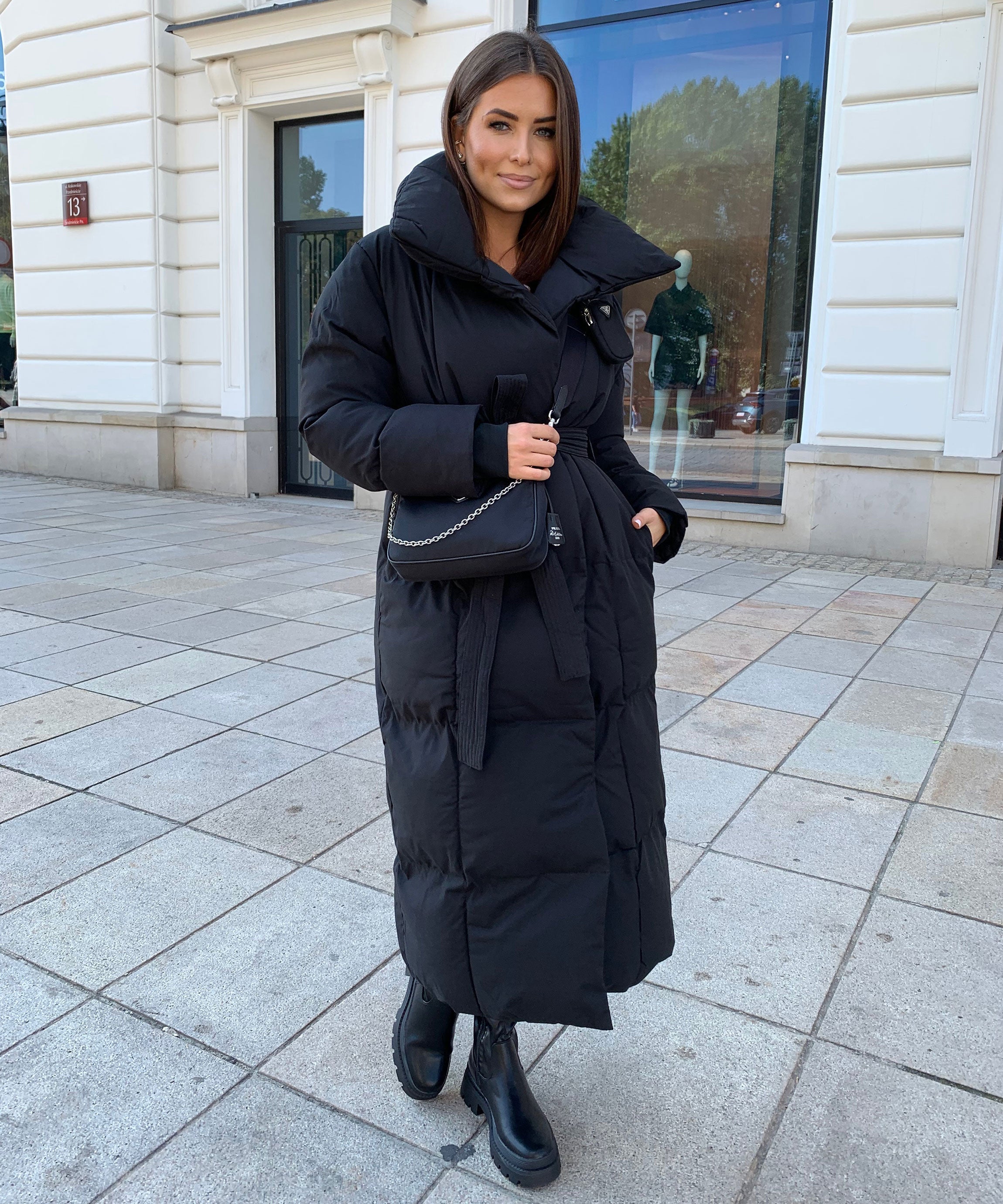 Leigh | Overdimensioneret Parka i Sort