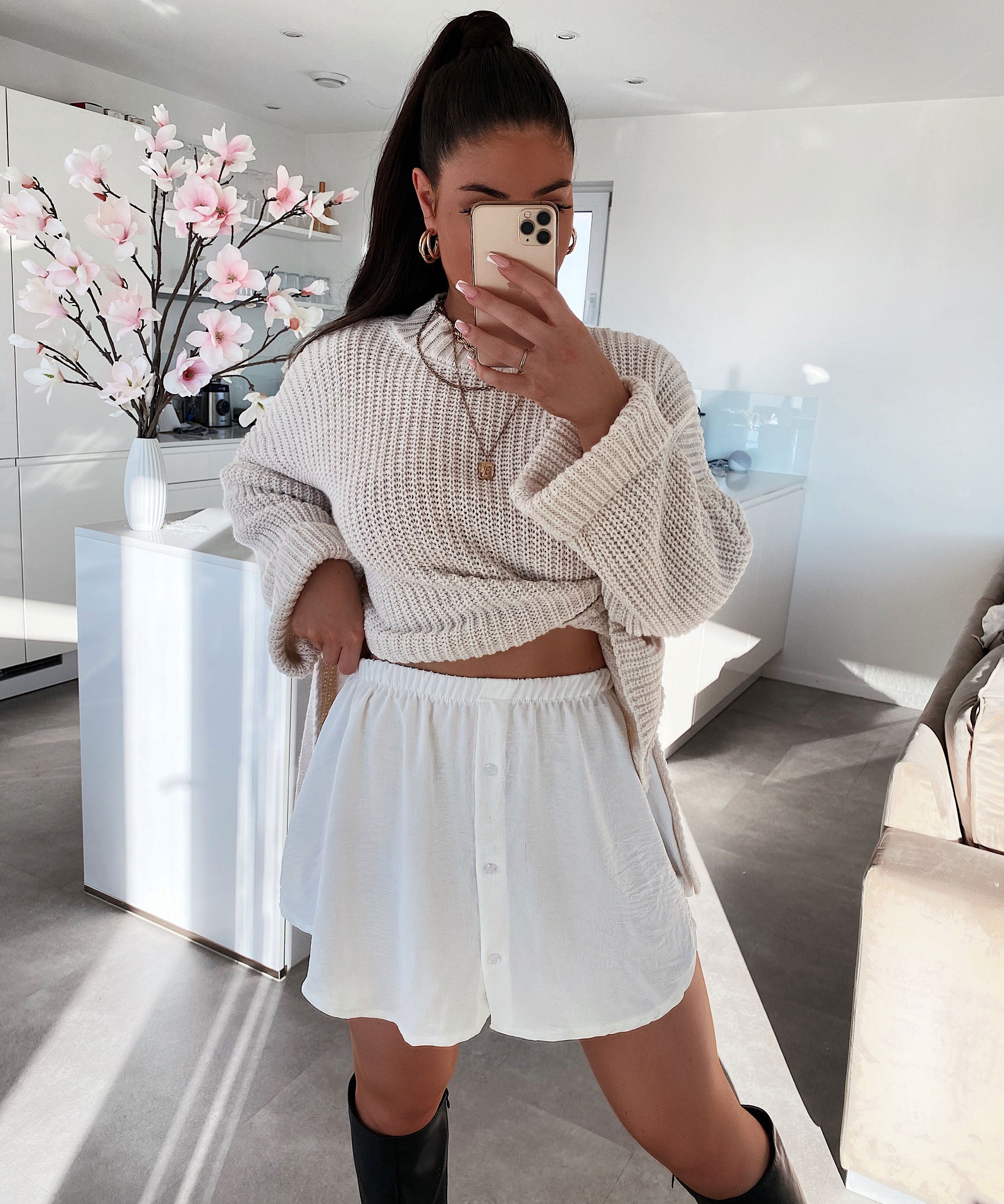 Marie | Elegant Hvid Skørt