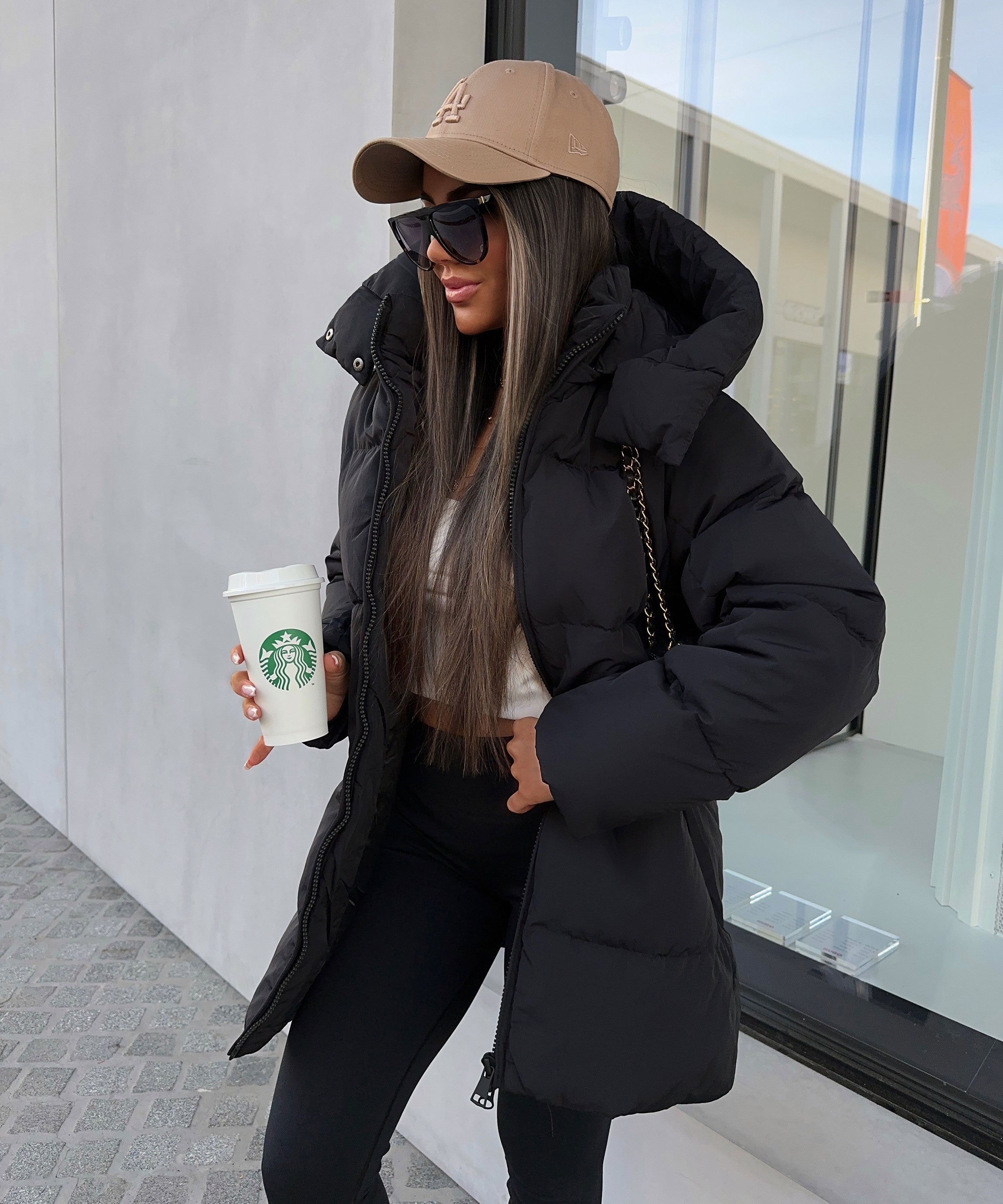Jena | Oversized Sort Jakke