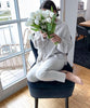Faye | Oversize Musselinbluse i Beige