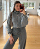 Alana | Mørkegrå Strikjakke