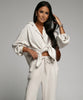 Faye | Oversize Musselinbluse i Beige